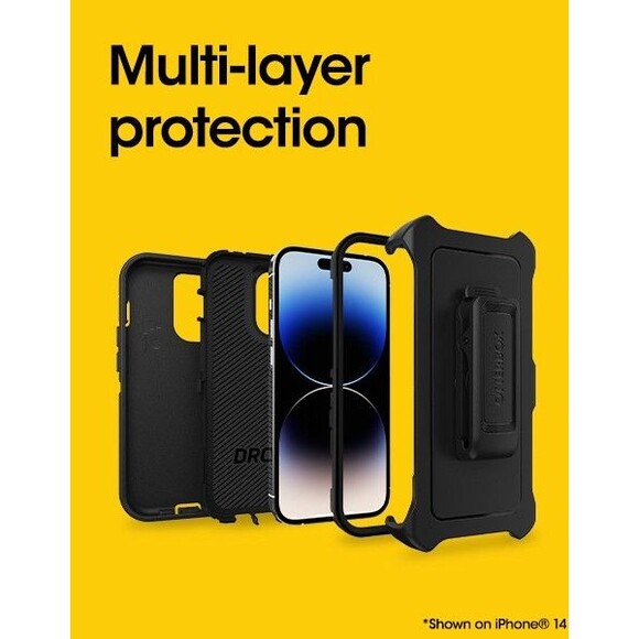 OtterBox iPhone 15 Plus & iPhone 14 Plus Defender Series Case-Black, Screenless - Picture 9 of 12